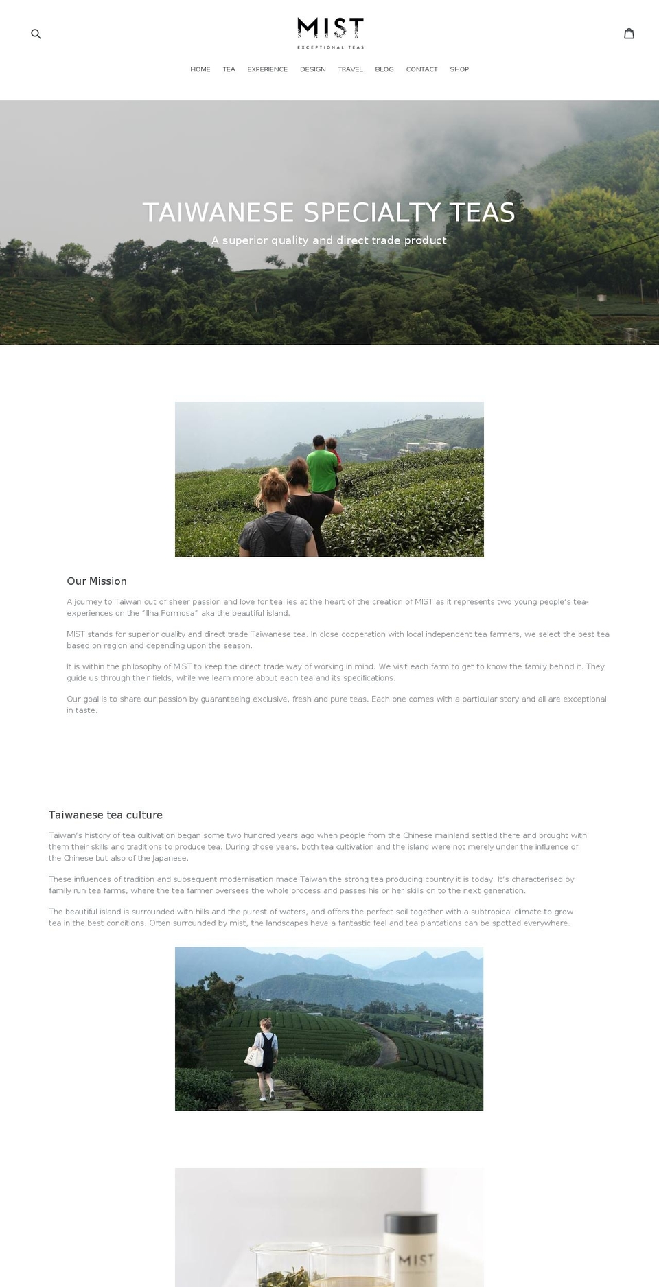mistteas.com — Shopify storefront screenshot