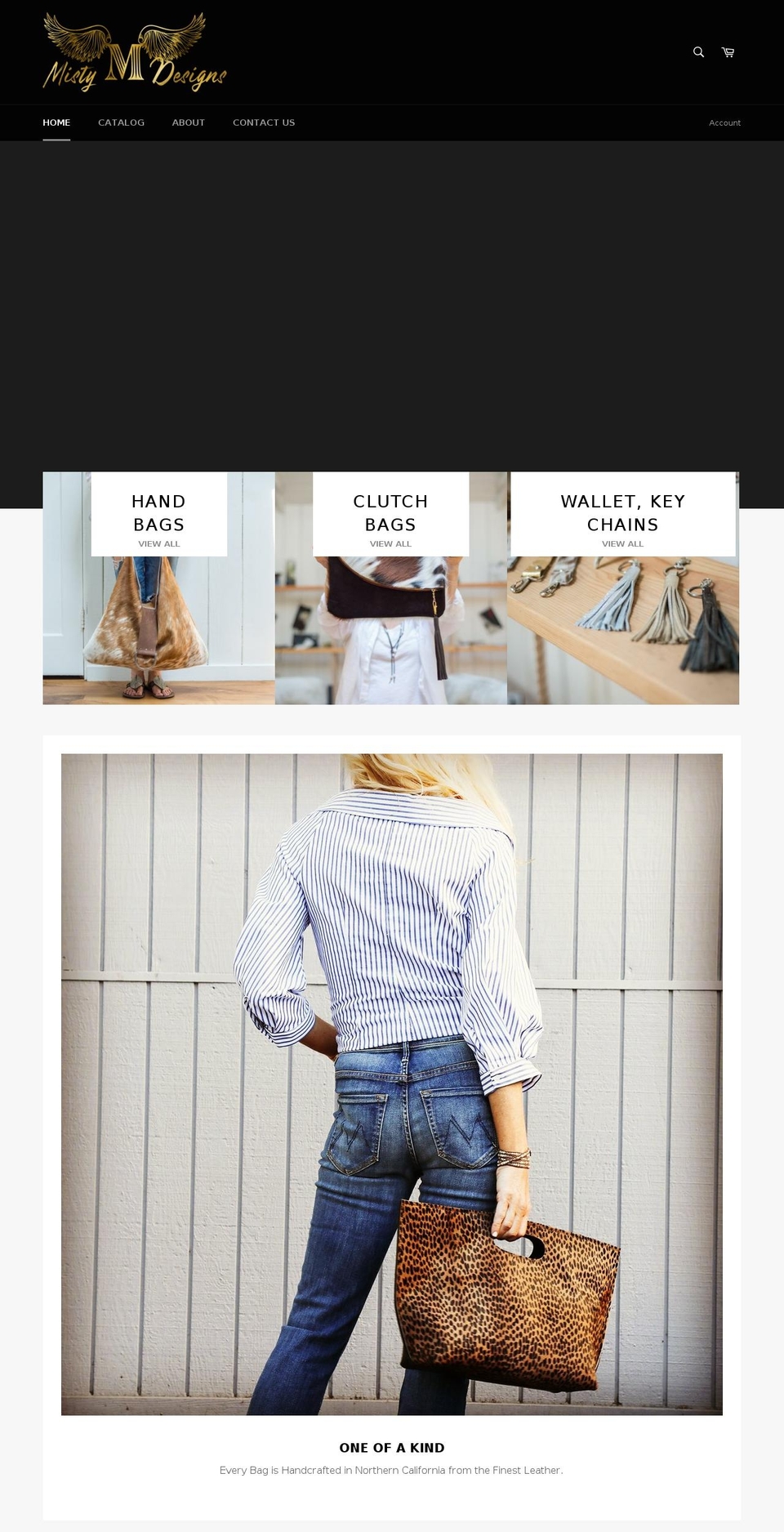 mistymdesigns.com — Shopify storefront screenshot