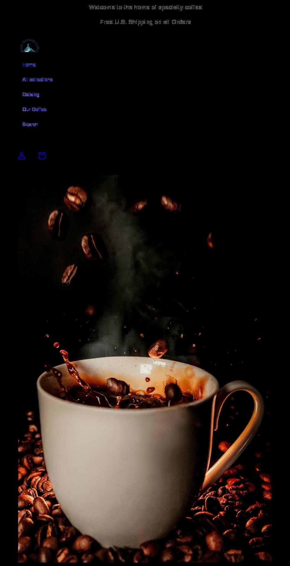 mistymorningcoffee.com shopify website screenshot