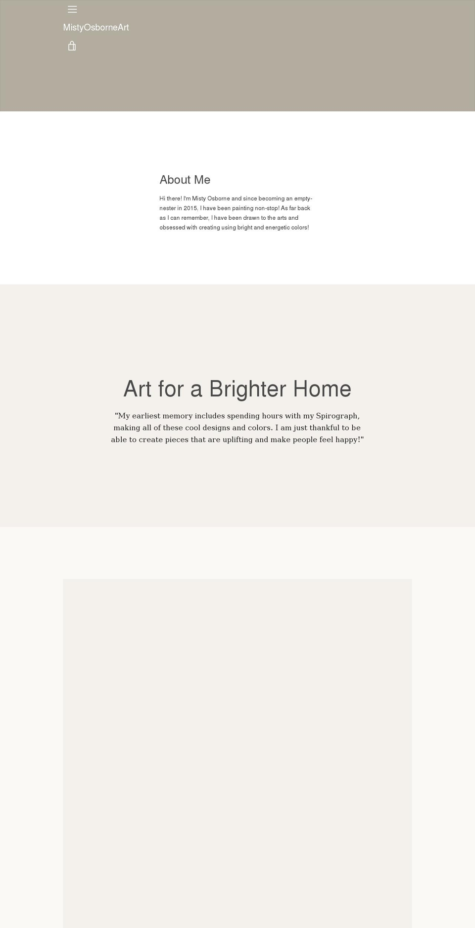 mistyosborneart.com shopify website screenshot