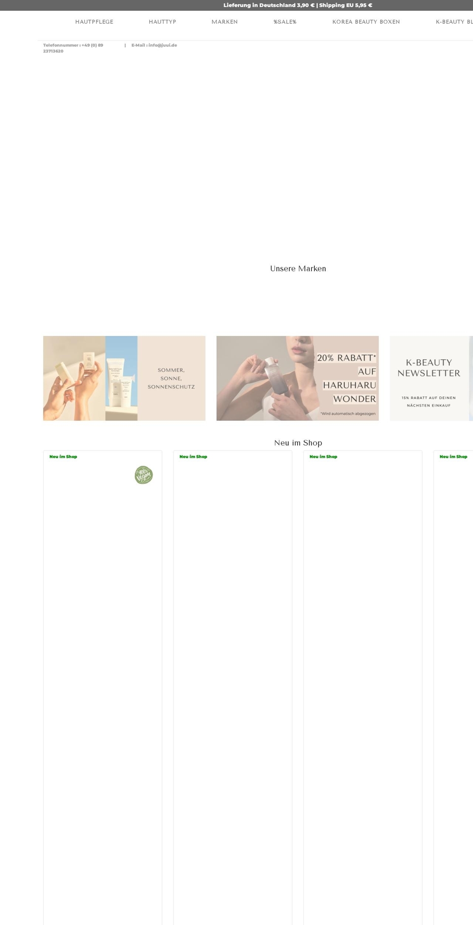 misun.de shopify website screenshot