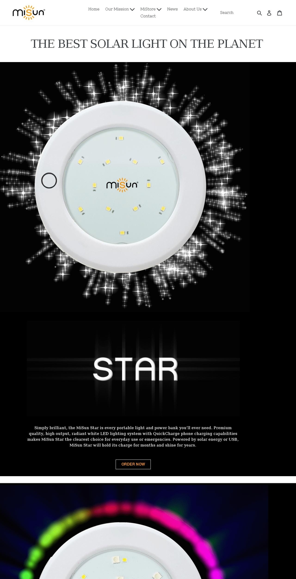 misunlight.com shopify website screenshot
