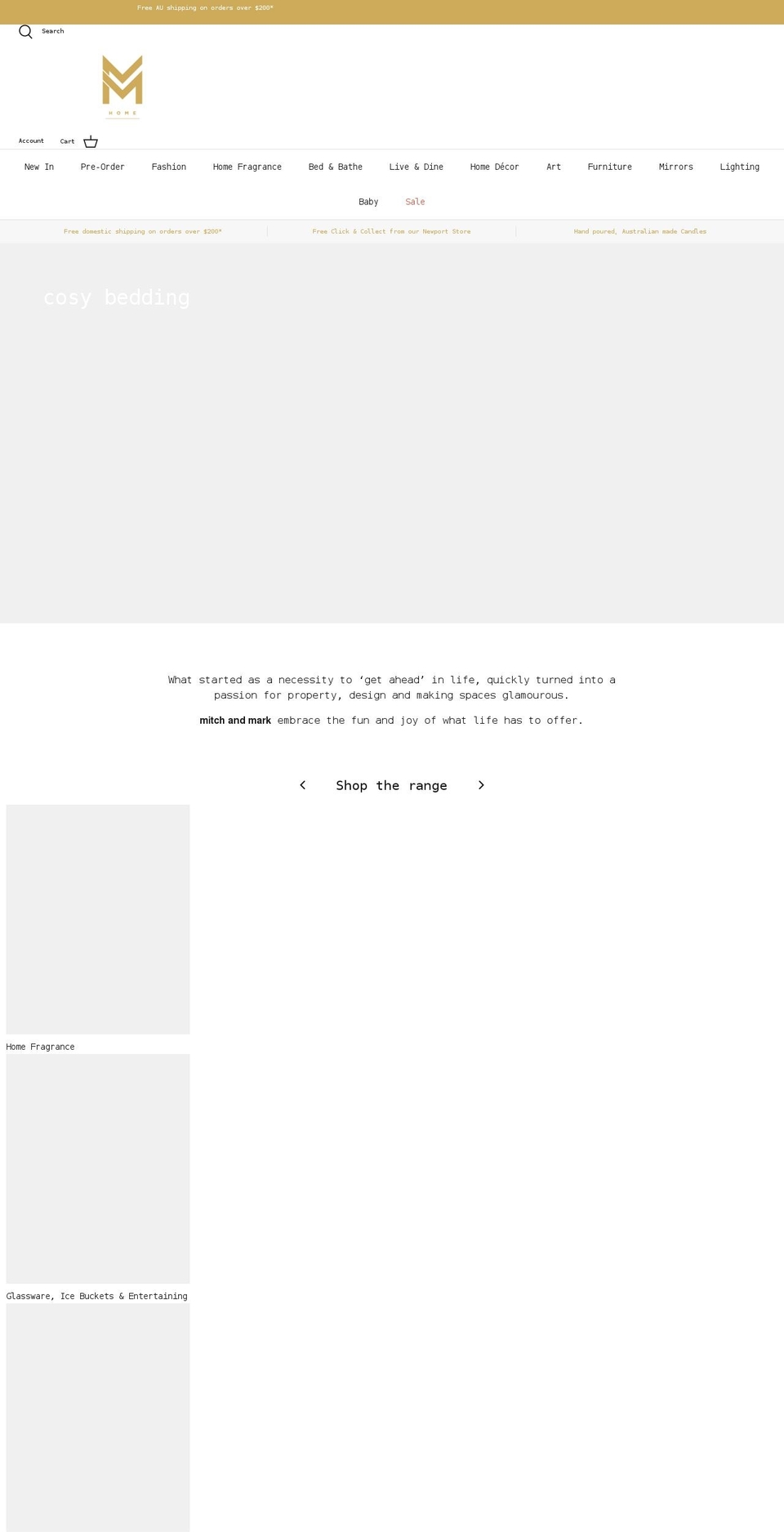 mitchandmark.com shopify website screenshot