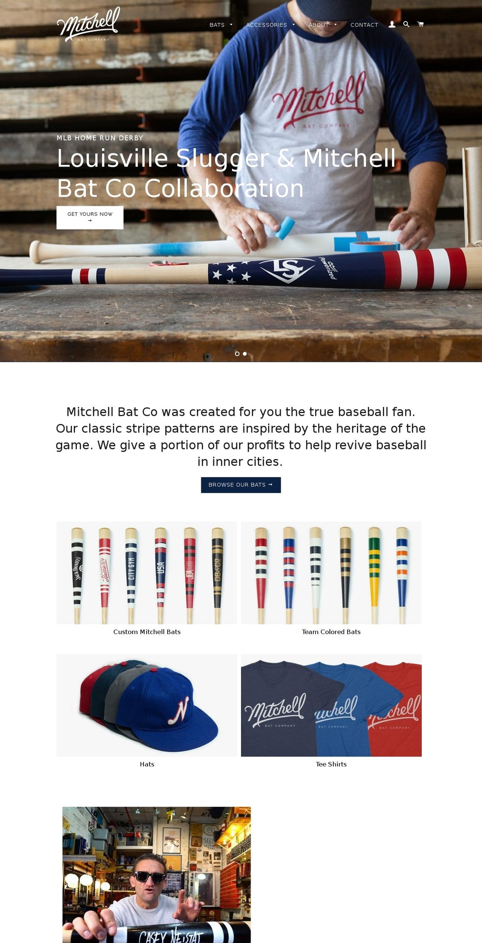 mitchellbat.com — Shopify storefront screenshot