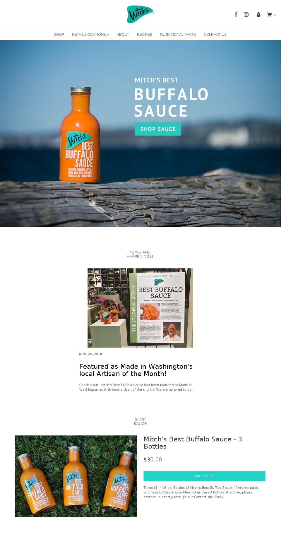 mitchsfoods.com shopify website screenshot