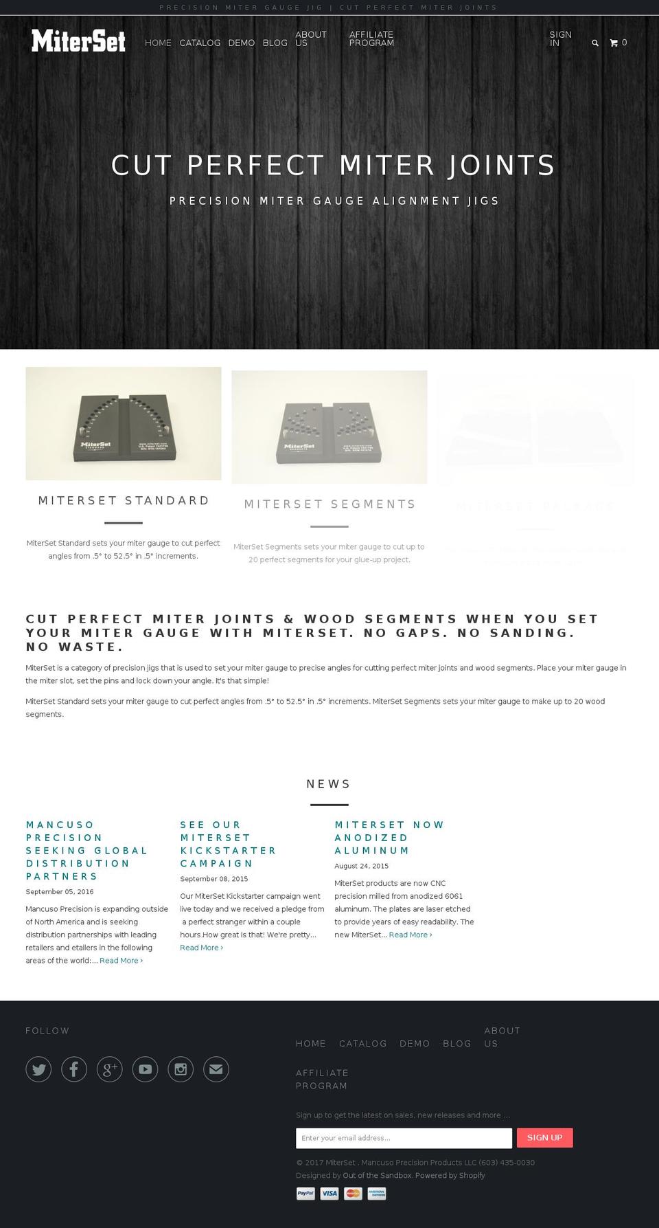 miterset.myshopify.com shopify website screenshot