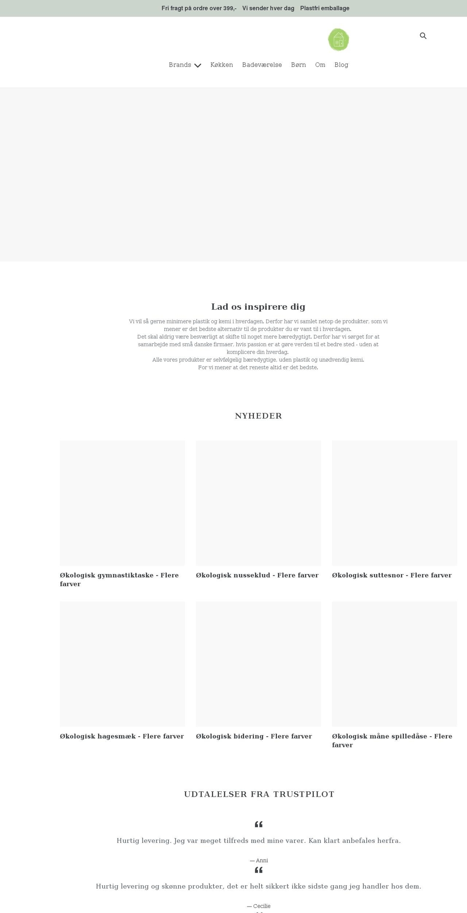 mitgronnehjem.dk shopify website screenshot