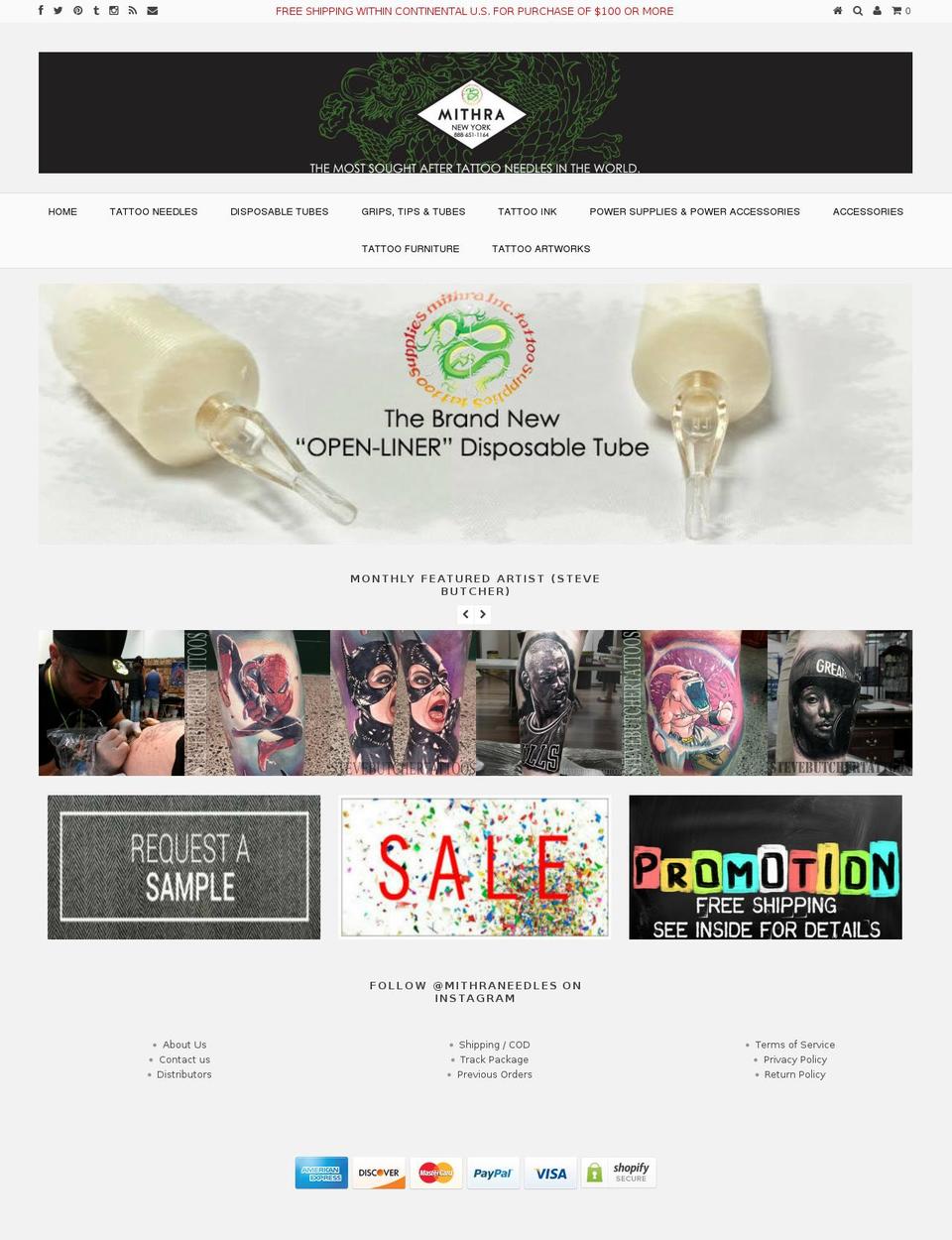 Trademark Shopify theme site example mithratattoony.com