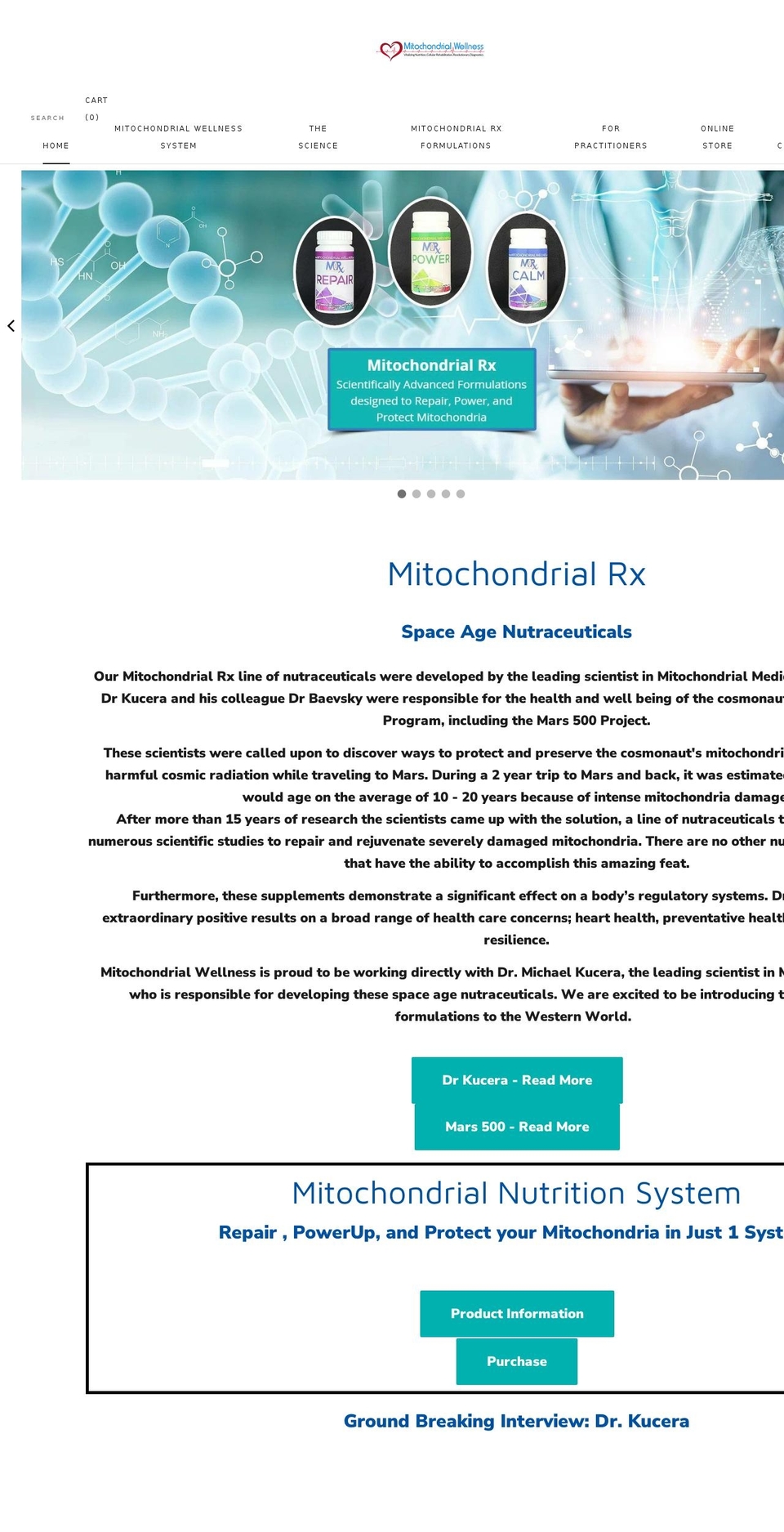 mitochondrialwellness.com shopify website screenshot