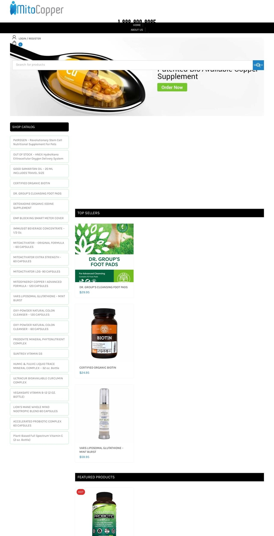 mitocopper.com — Shopify storefront screenshot