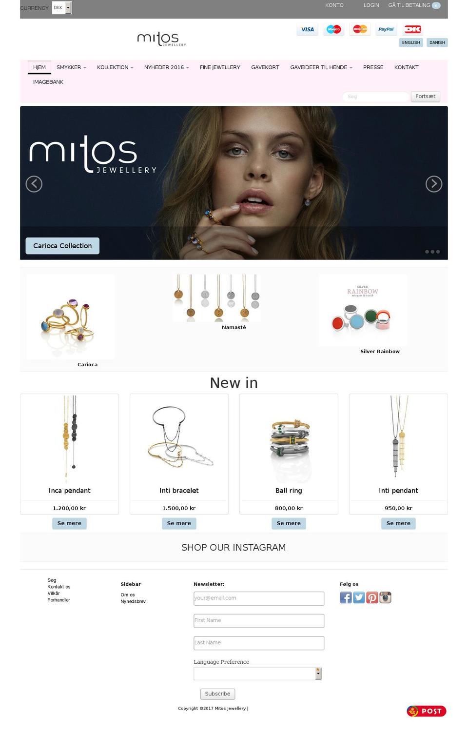 mitos.dk shopify website screenshot