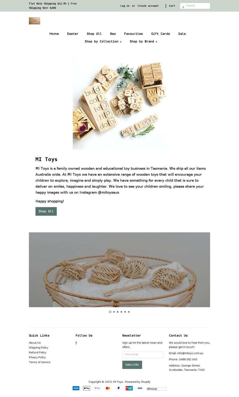 mitoys.com.au shopify website screenshot