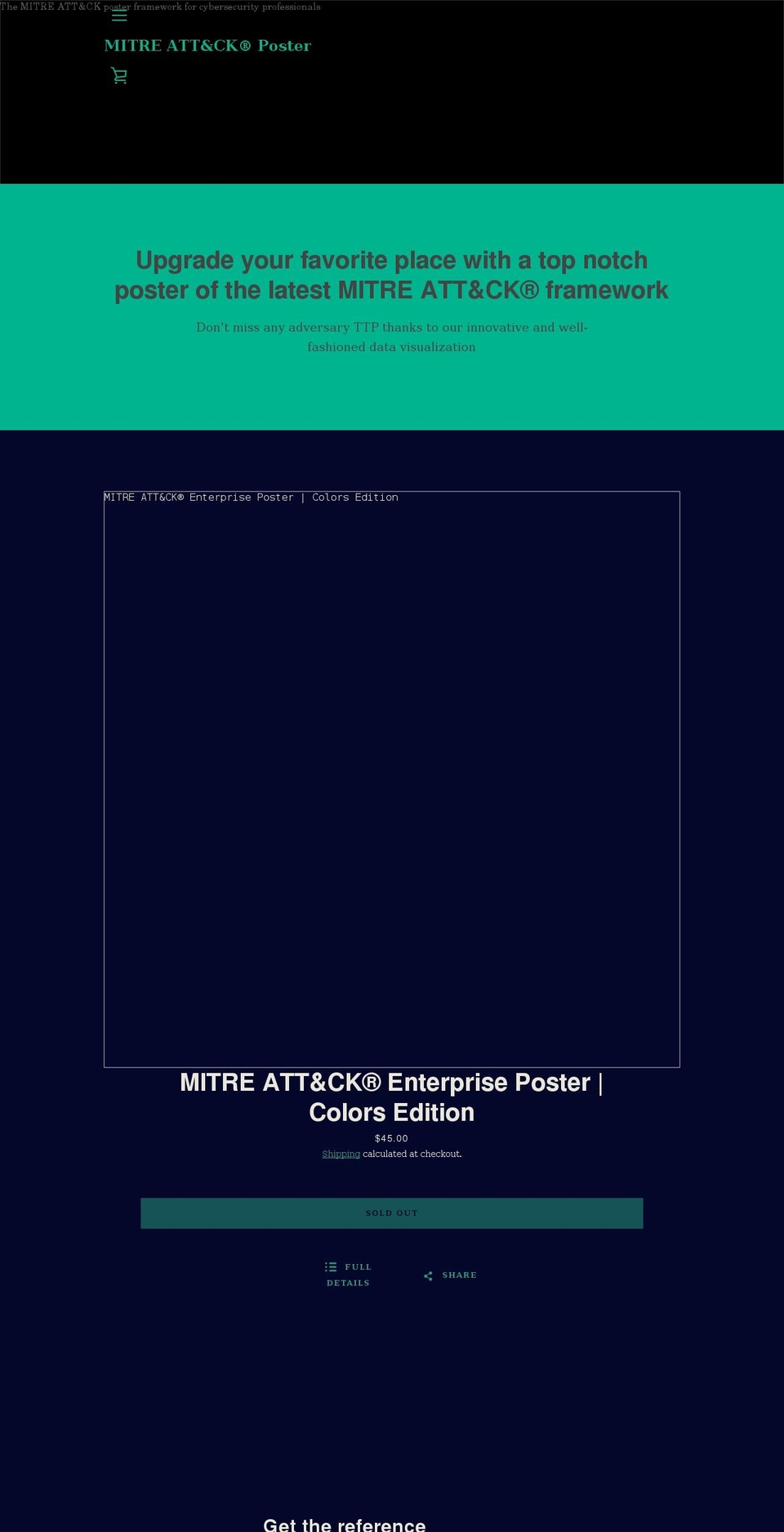 mitre-attack-poster.com shopify website screenshot