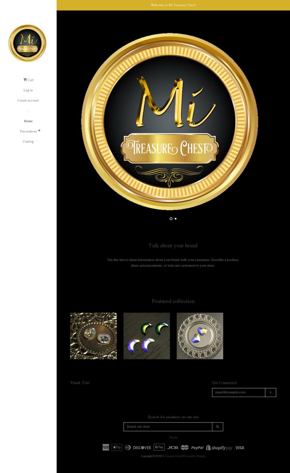 mitreasurechest.com — Shopify storefront screenshot
