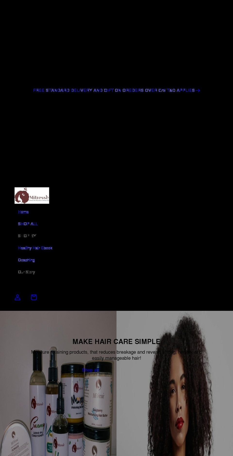 mitresse.co.uk shopify website screenshot