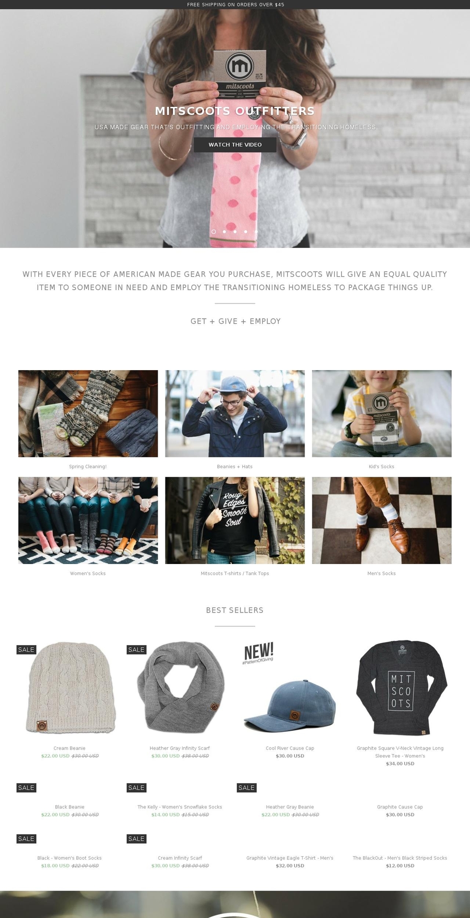 mitscoots.com shopify website screenshot