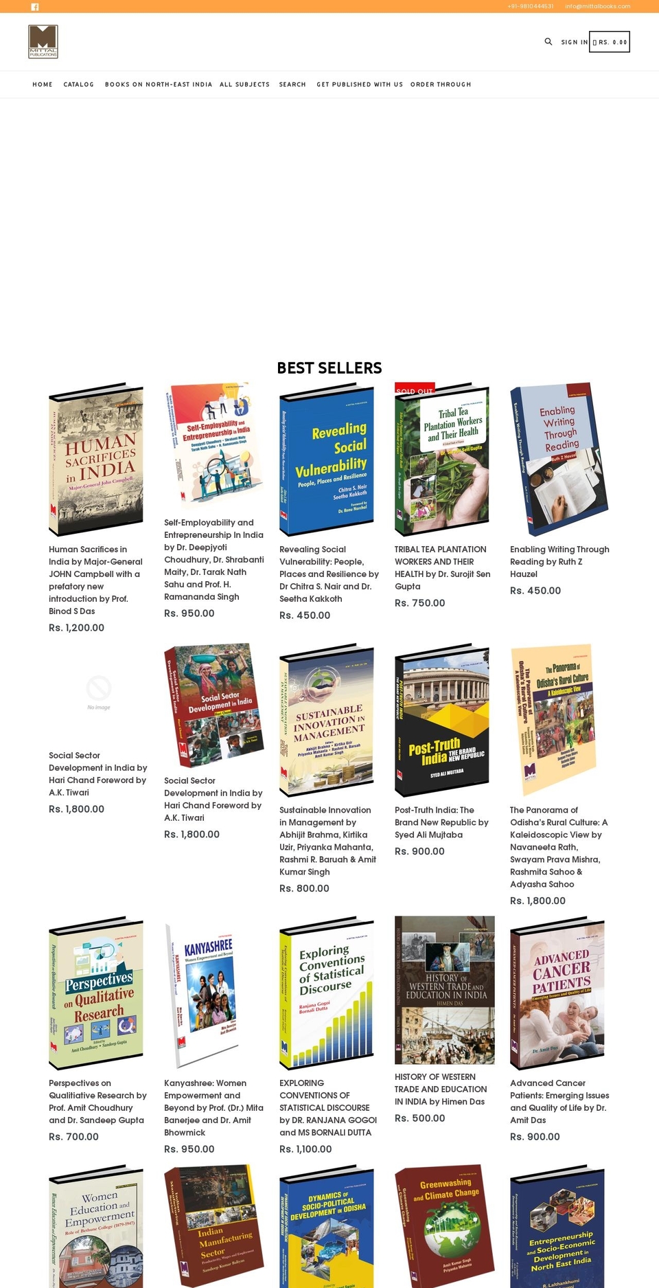 mittalbooks.com shopify website screenshot