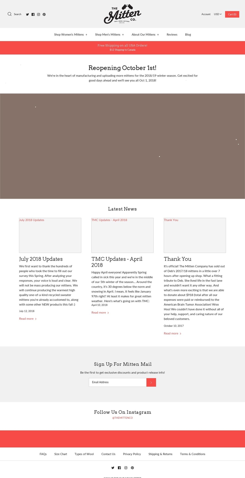 mittenco.com — Shopify storefront screenshot