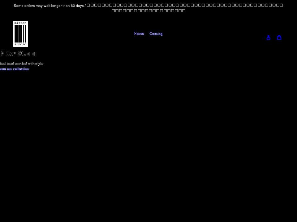 mittenstudio.com shopify website screenshot