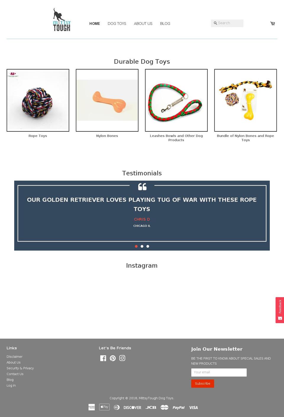 mittsytough.com — Shopify storefront screenshot
