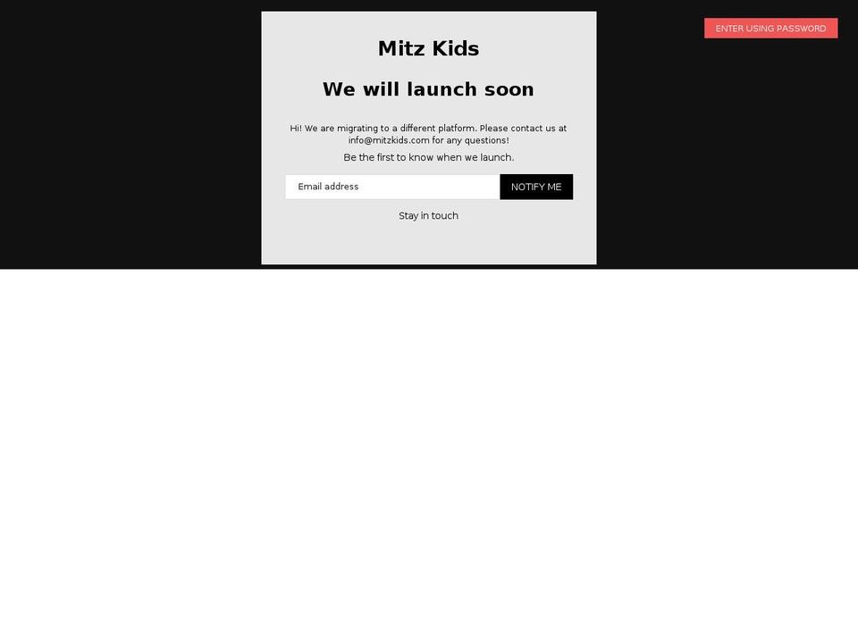 mitzkids.com — Shopify storefront screenshot