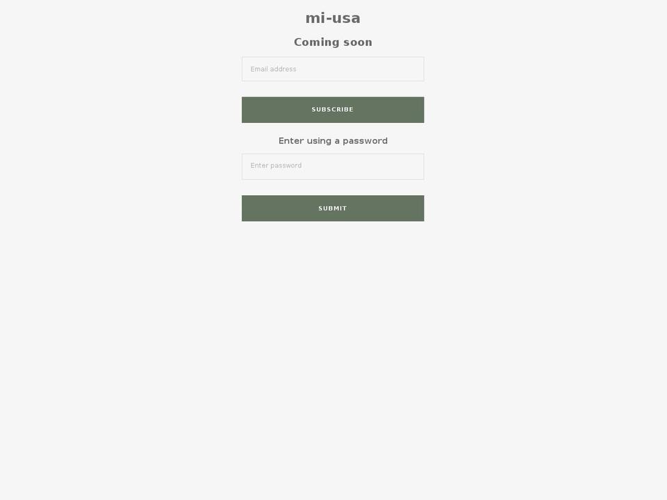 miusa.com shopify website screenshot