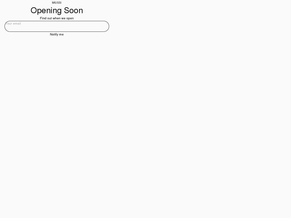 miussi.com shopify website screenshot