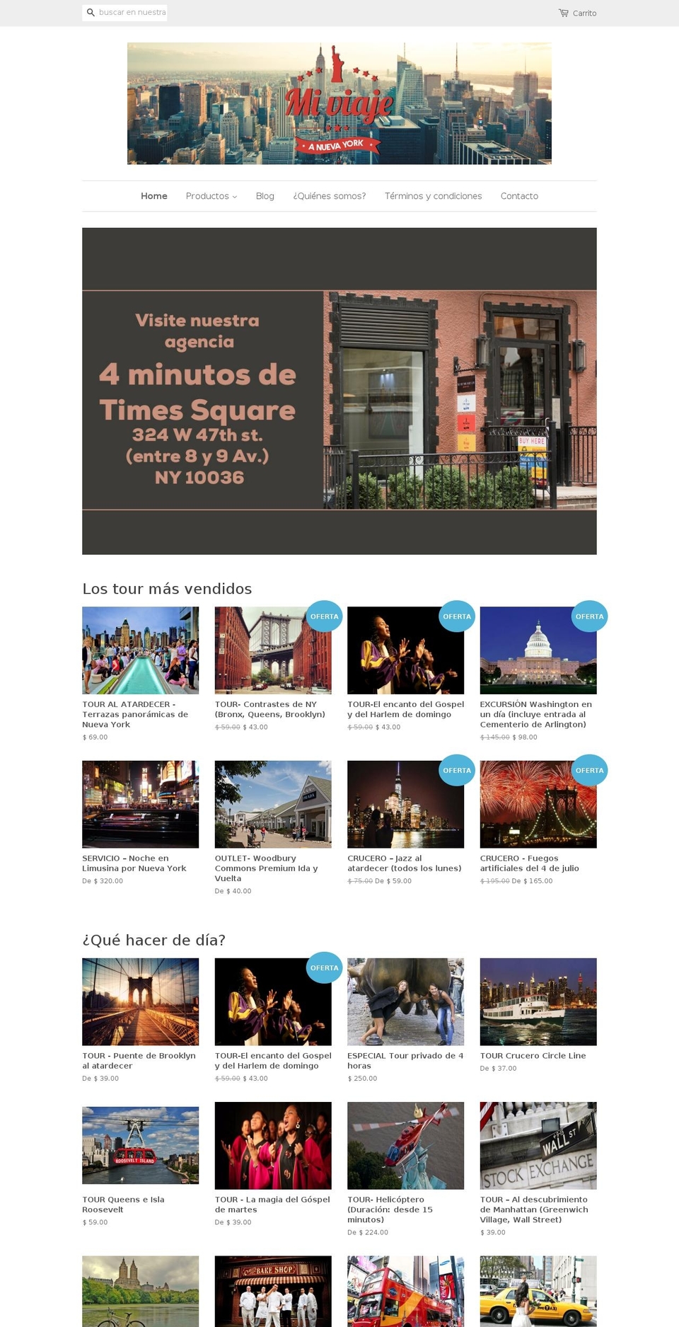 miviajeanuevayork.com shopify website screenshot