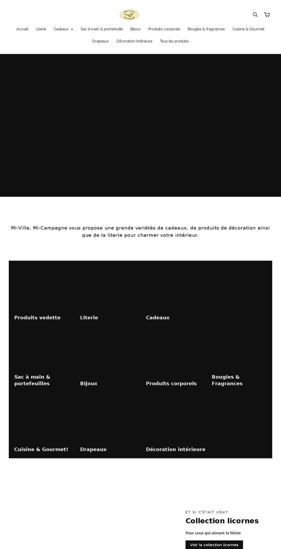 mivillemicampagne.com — Shopify storefront screenshot