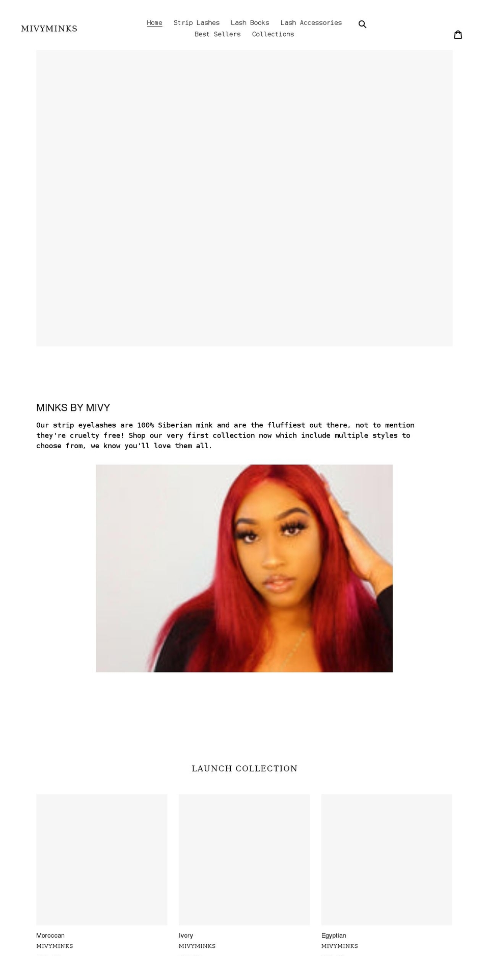 mivyminks.co.uk shopify website screenshot