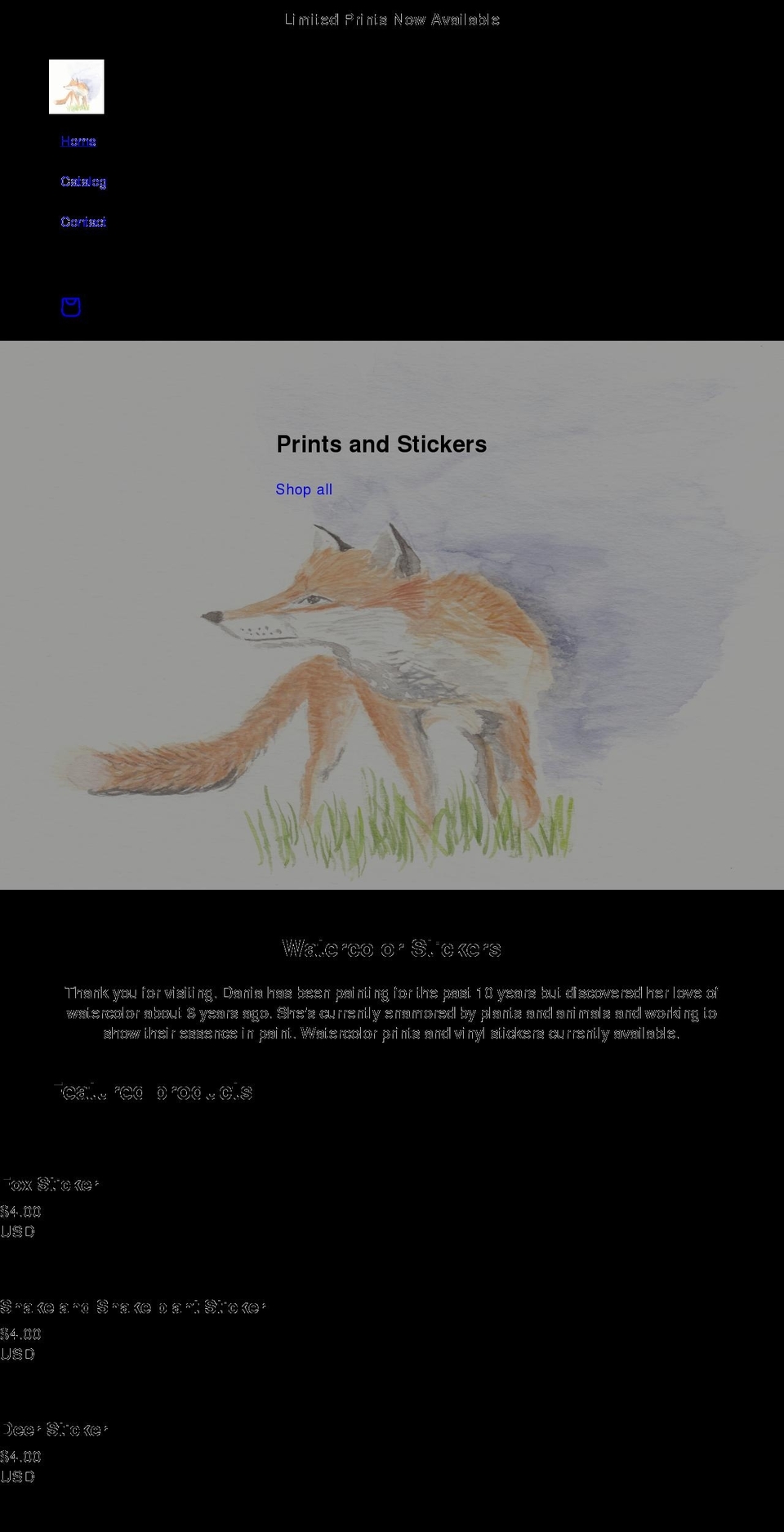 miwawatercolor.com shopify website screenshot