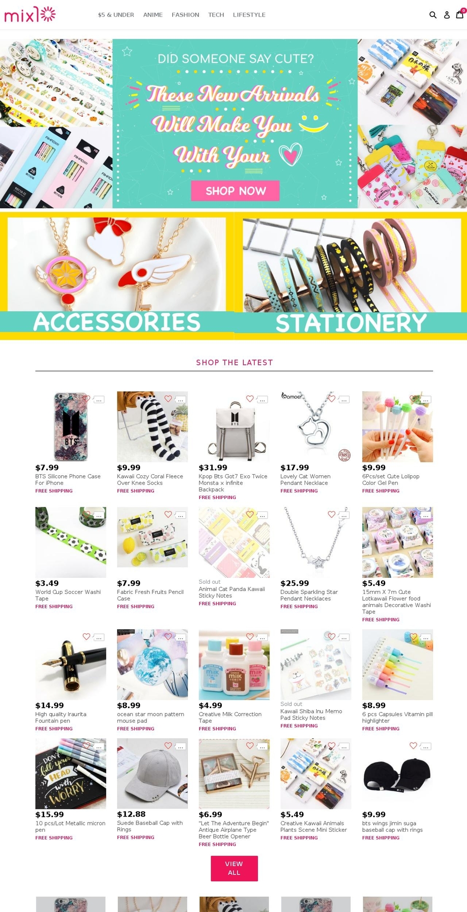 mix10.com — Shopify storefront screenshot