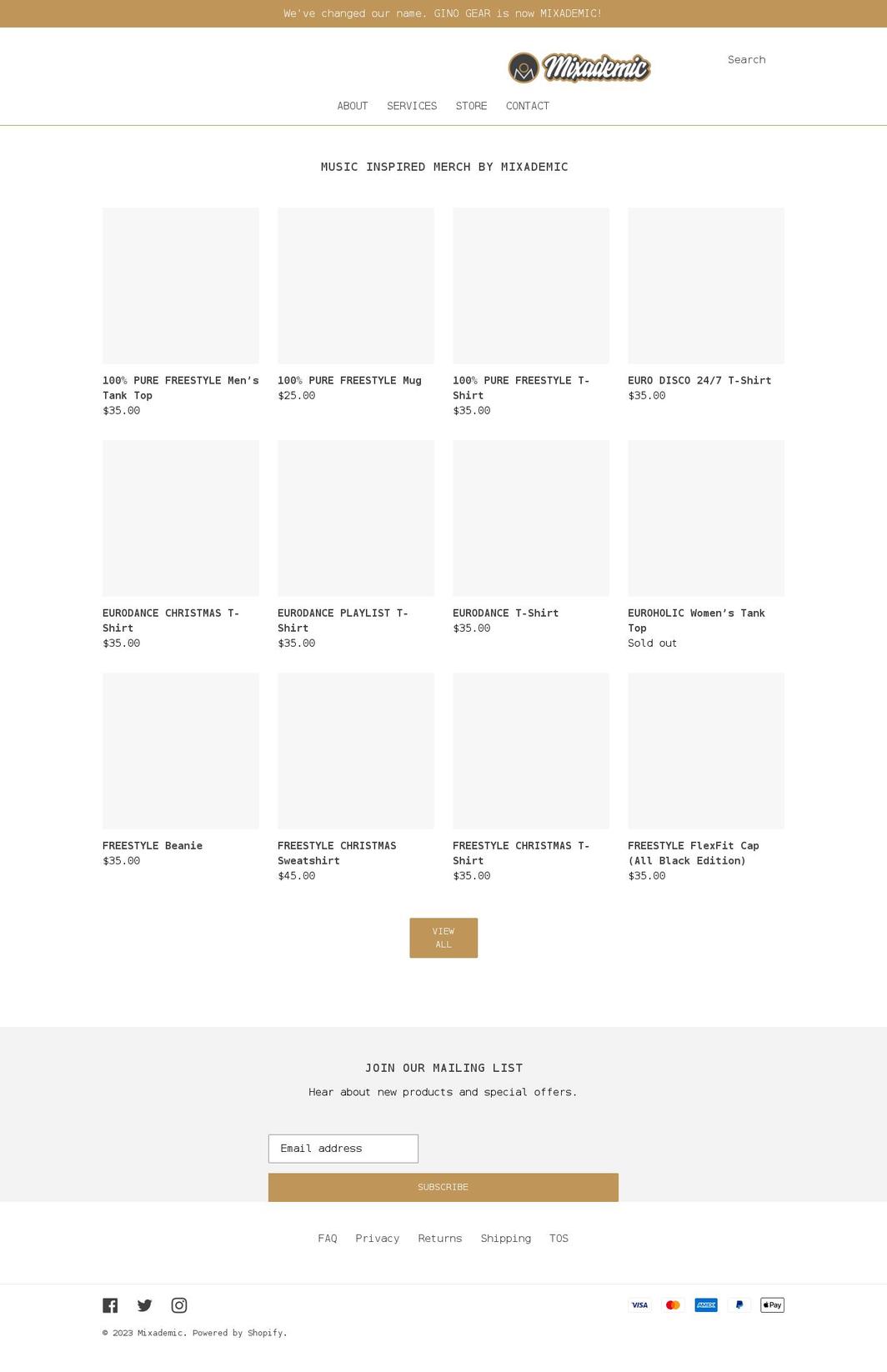 mixademic.com shopify website screenshot