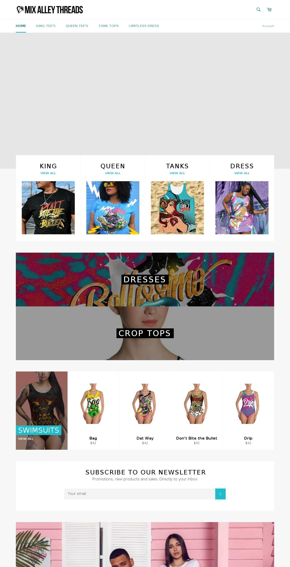 mixalleythreads.com — Shopify storefront screenshot