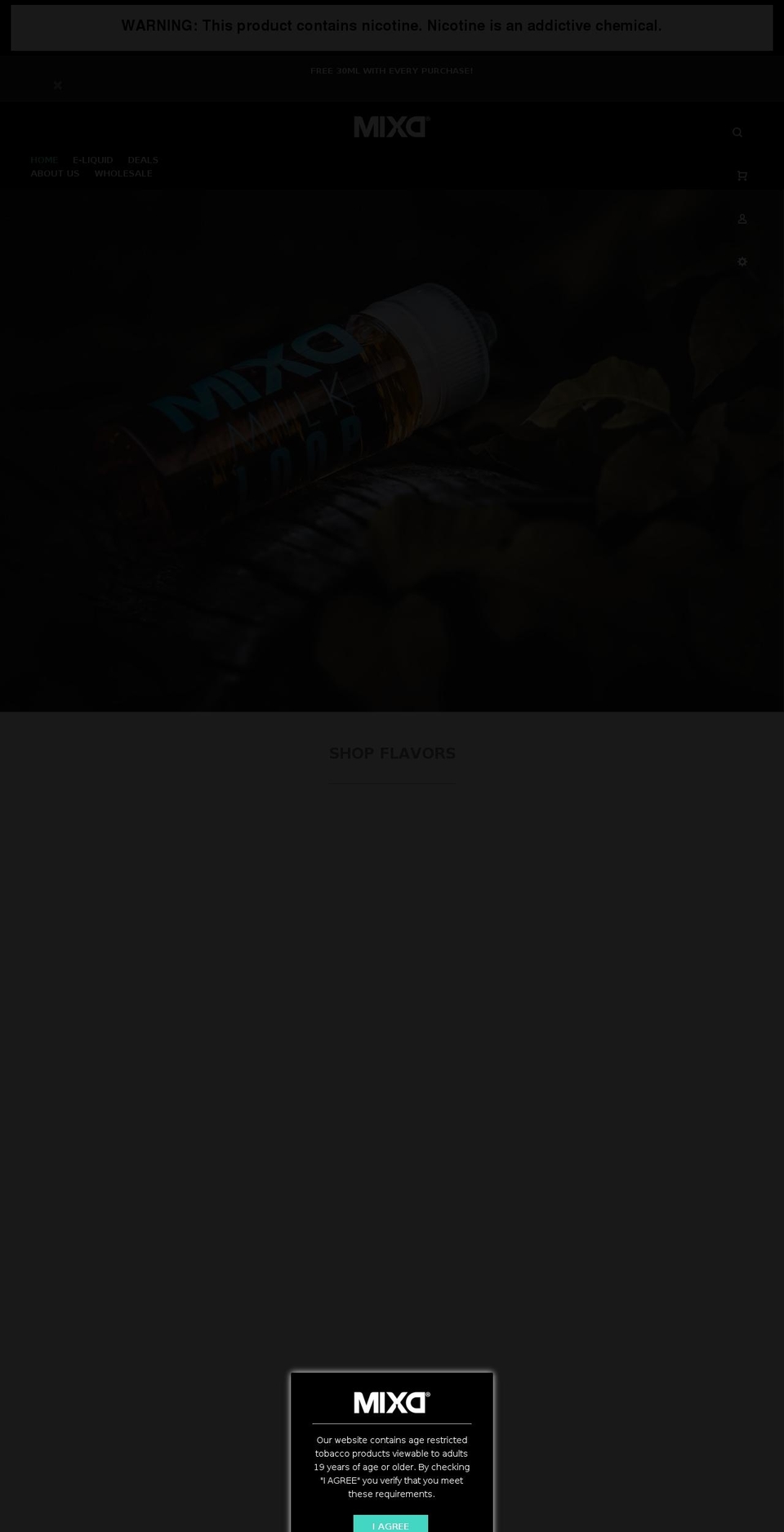 mixdeliquids Shopify theme site example mixdvaporco.com