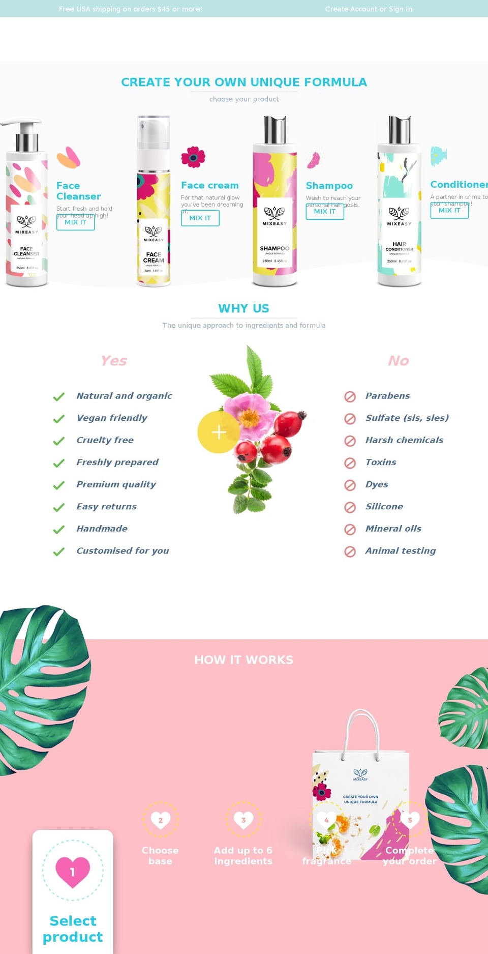 mixeasy.com — Shopify storefront screenshot