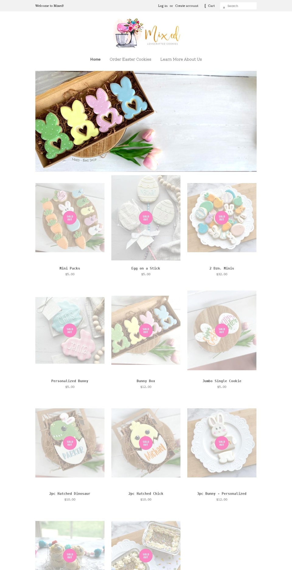 mixed-lovecrafted-cookies.myshopify.com shopify website screenshot