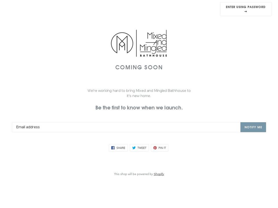 mixedandmingled.com — Shopify storefront screenshot