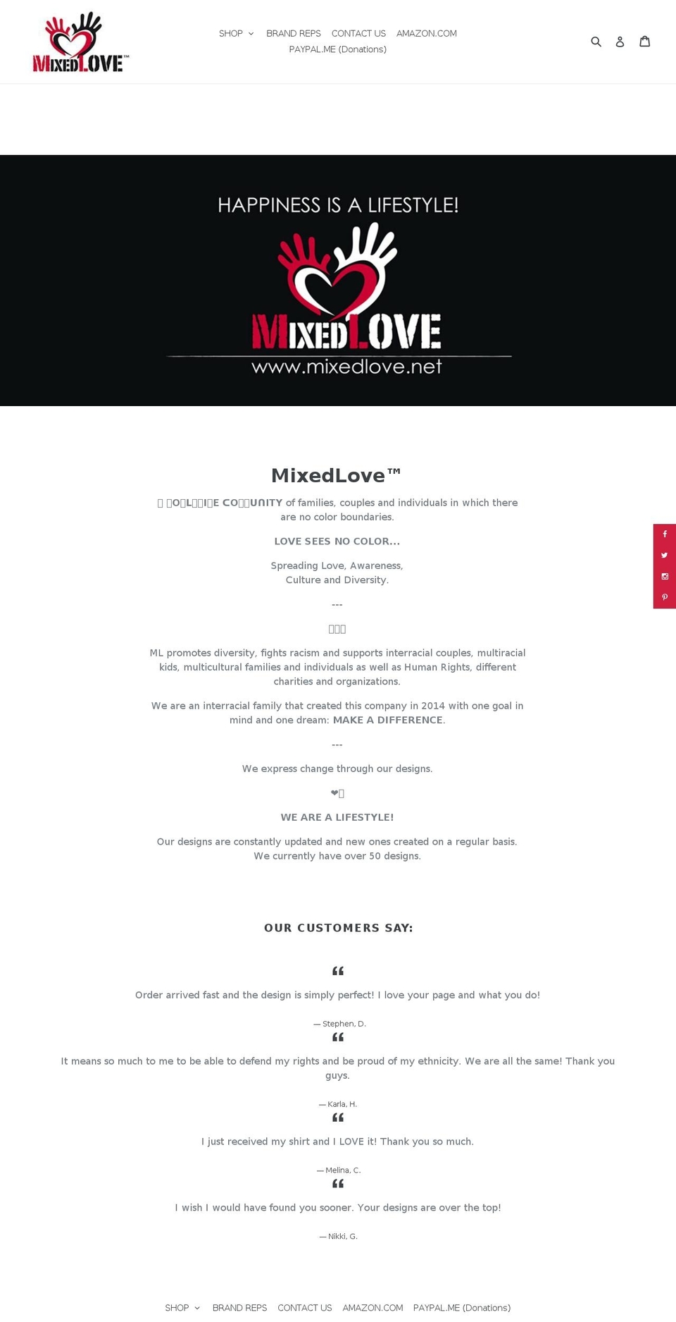 mixedlove.net shopify website screenshot