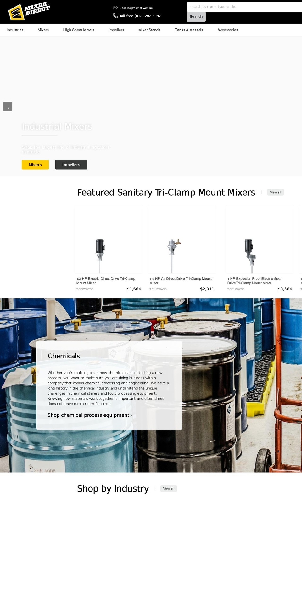mixerdirect.com — Shopify storefront screenshot