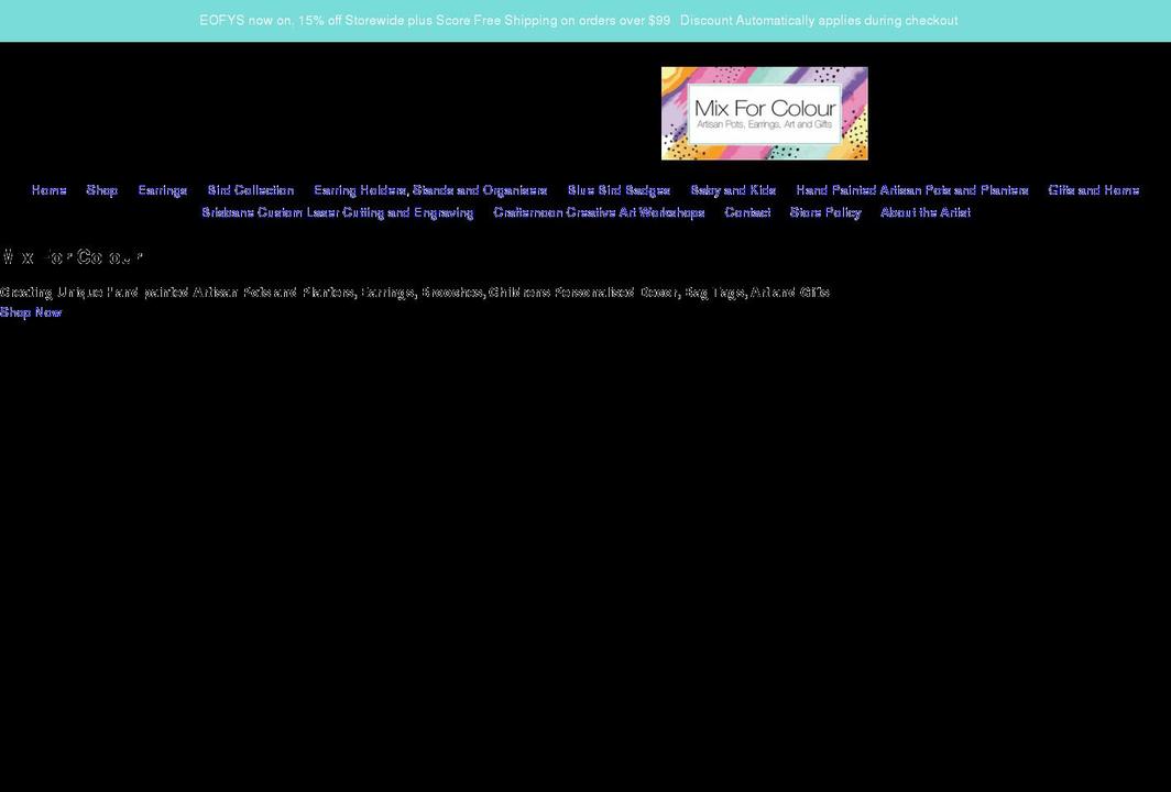 mixforcolour.com shopify website screenshot