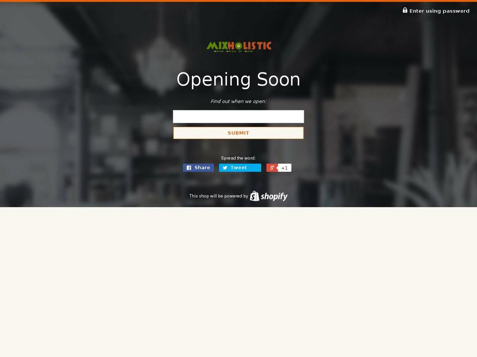 mixholistic.com — Shopify storefront screenshot