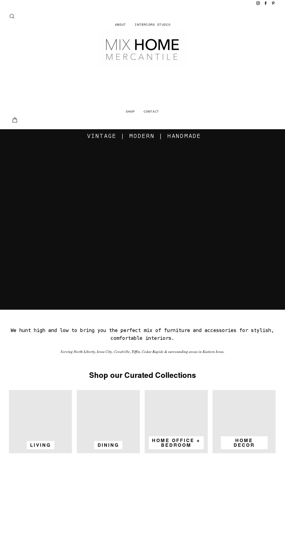mixhomemercantile.com shopify website screenshot