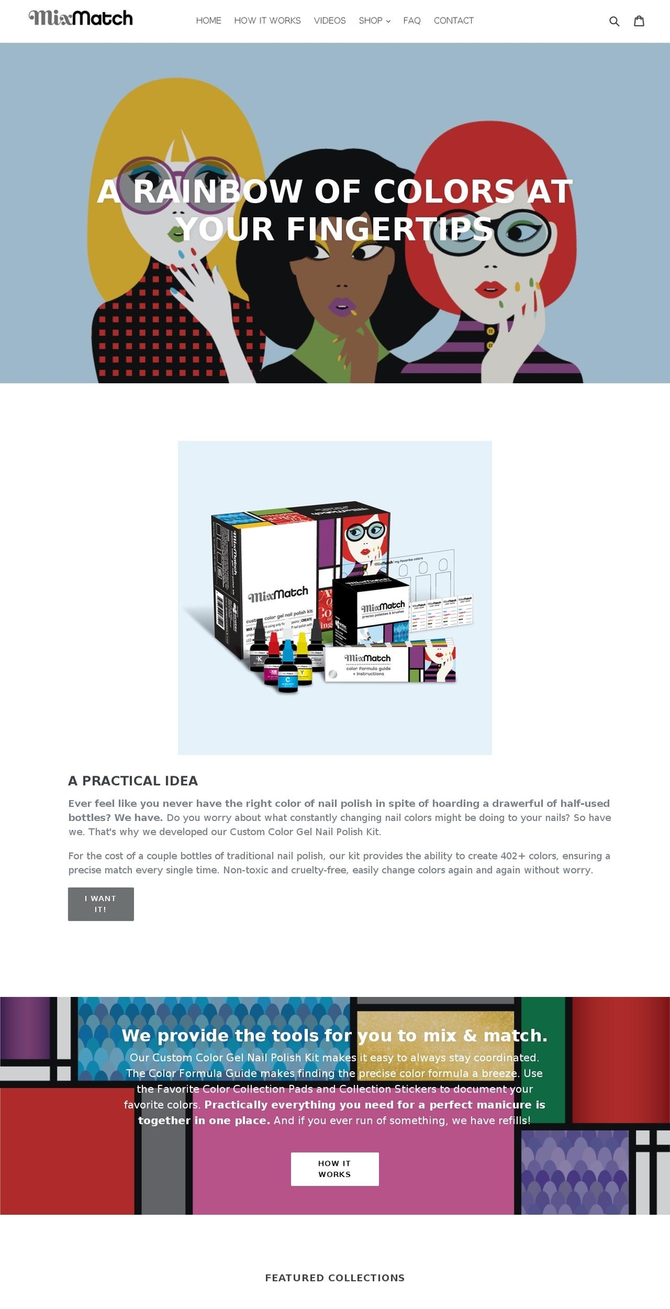mixmatchnails.com — Shopify storefront screenshot