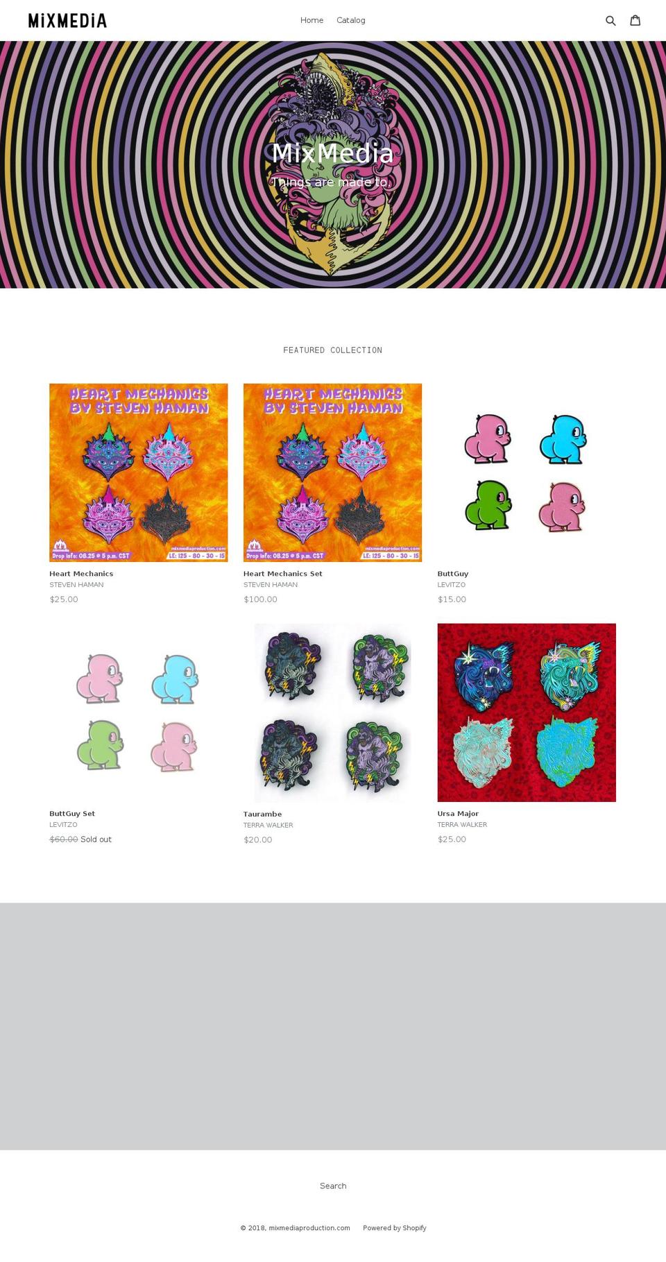mixmediaproduction.com — Shopify storefront screenshot