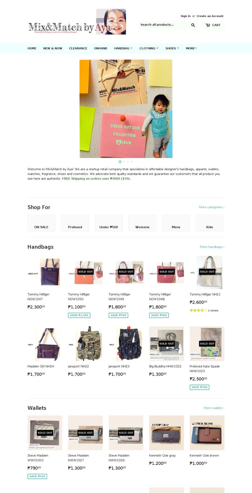mixnmatchbyaya.com shopify website screenshot