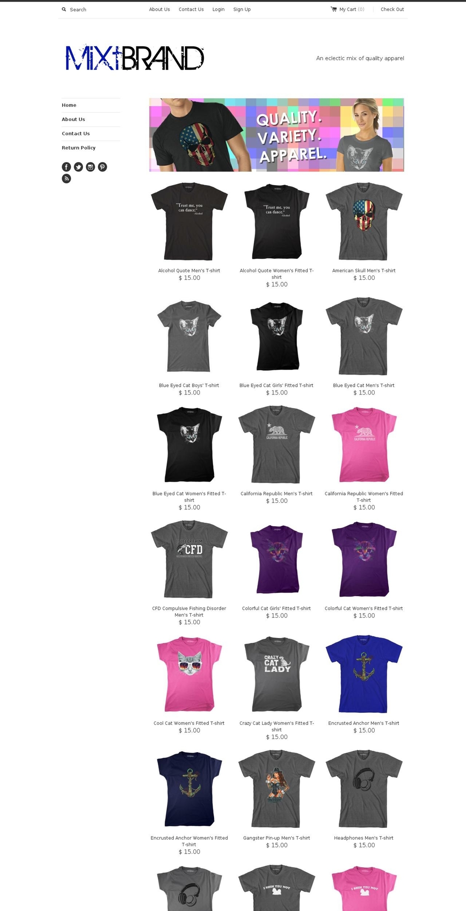 mixtbrand.com shopify website screenshot