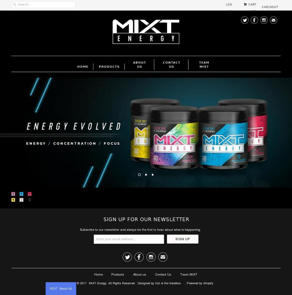 mixtenergy.net shopify website screenshot