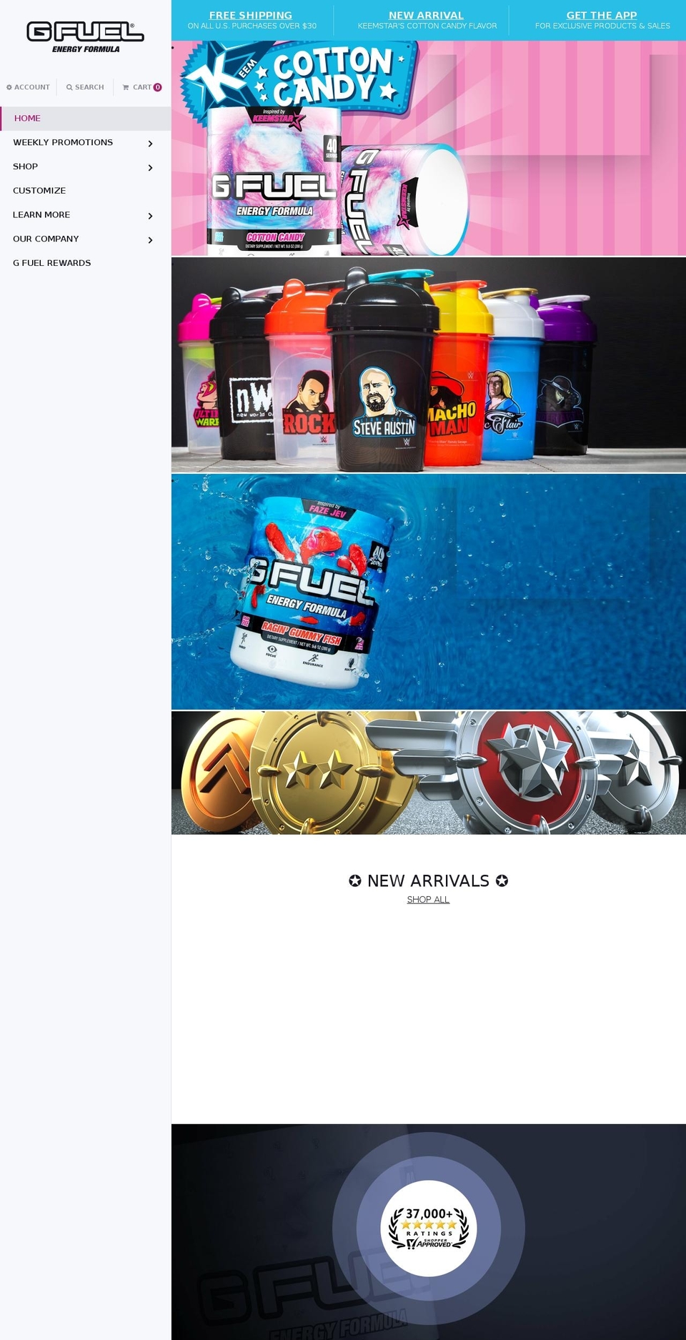 G FUEL Lux Shopify theme site example mixtenrgy.net