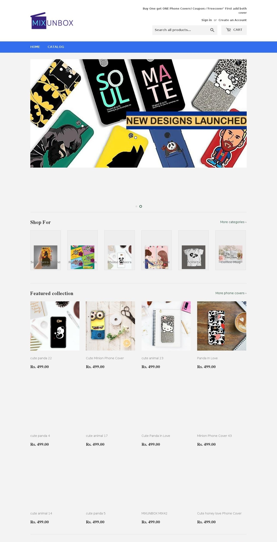 mixunbox.com shopify website screenshot